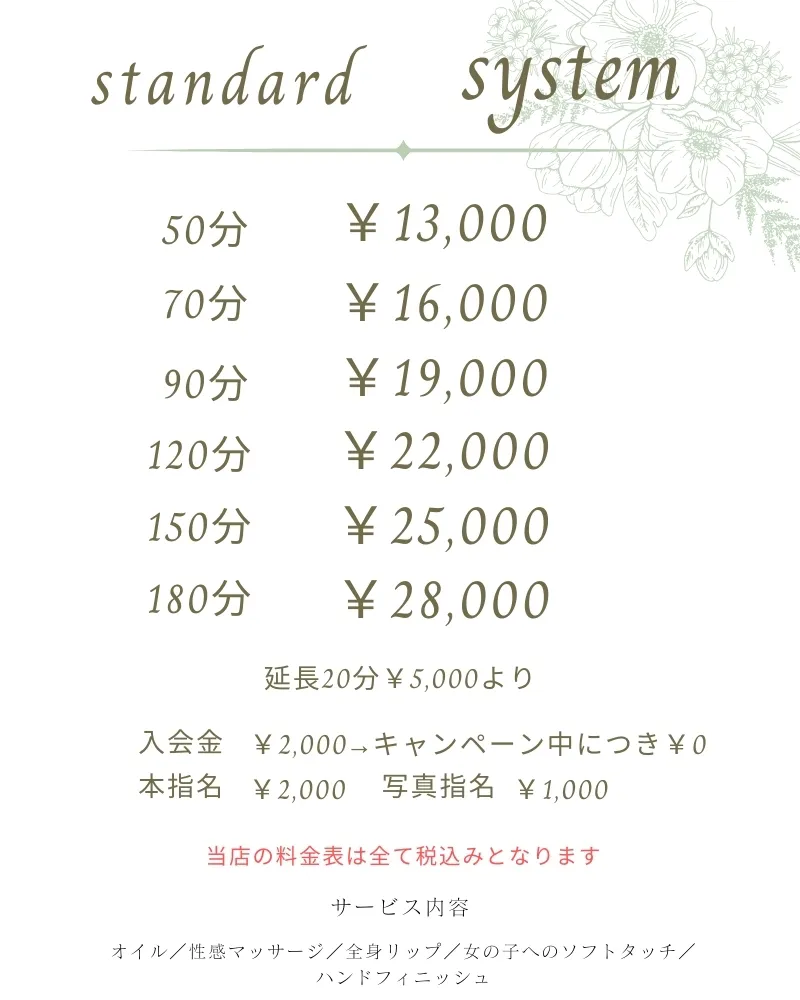 スタンダードコースの料金